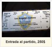 Entrada al partido, 250$