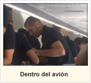 Dentro del avión